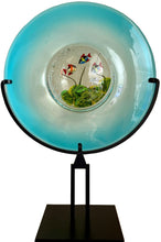Load image into Gallery viewer, Vintage Murano Glass Disc Aquarium on Stand