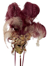 Load image into Gallery viewer, Elaborate Venetian Mask with Ostrich Feathers