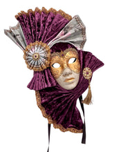 Load image into Gallery viewer, Lavender Felt Venetian Mask