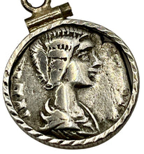 Load image into Gallery viewer, Empress Julia Domna & Diana, Goddess of the Hunt Coin Pendant