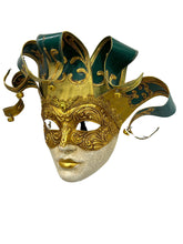 Load image into Gallery viewer, Green and Gold Jolly Mask