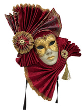 Load image into Gallery viewer, Fabulous Red Venetian Mask