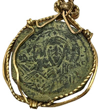 Load image into Gallery viewer, Jesus and Cross Coin Pendant