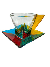 Load image into Gallery viewer, Venetian Glass Cappuccino Cups and Saucers