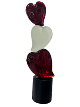 Load image into Gallery viewer, Three Hearts Murano Sculpture by A. Barbaro