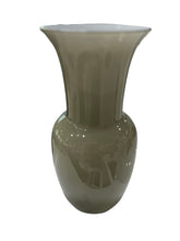Load image into Gallery viewer, Grey Murano Glass Opalino Vase by Venini