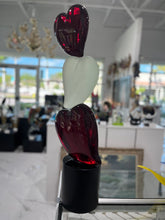 Load image into Gallery viewer, Three Hearts Murano Sculpture by A. Barbaro