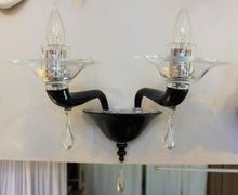 Load image into Gallery viewer, Black Scarlatti Sconce by Venini of Murano