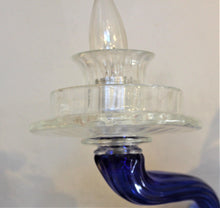 Load image into Gallery viewer, "Blue Porpora" Blue Venini Wall Sconce
