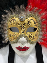 Load image into Gallery viewer, Venetian Feathered Mask