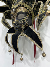 Load image into Gallery viewer, Black Venetian Mask
