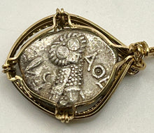 Load image into Gallery viewer, Ancient Athena and Owl Coin Pendant