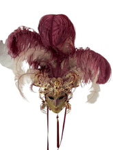 Load image into Gallery viewer, Elaborate Venetian Mask with Ostrich Feathers