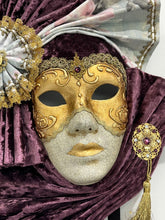 Load image into Gallery viewer, Lavender Felt Venetian Mask