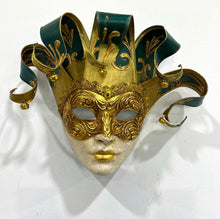 Load image into Gallery viewer, Green and Gold Jolly Mask