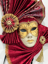 Load image into Gallery viewer, Fabulous Red Venetian Mask