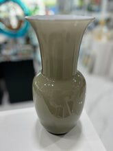 Load image into Gallery viewer, Grey Murano Glass Opalino Vase by Venini