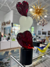 Load image into Gallery viewer, Three Hearts Murano Sculpture by A. Barbaro