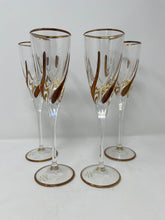 Load image into Gallery viewer, Set of 4 Venetian Champagne Flutes
