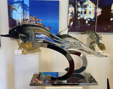 Load image into Gallery viewer, Twin Dolphins by Murano Glass Master Zanetti