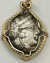 Load image into Gallery viewer, Ancient Athena and Owl Coin Pendant