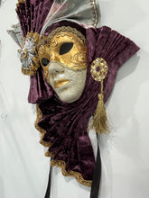 Load image into Gallery viewer, Lavender Felt Venetian Mask