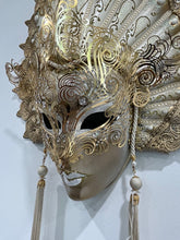 Load image into Gallery viewer, Gold Deluxe Fan Mask