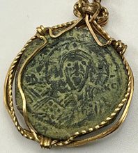 Load image into Gallery viewer, Jesus and Cross Coin Pendant