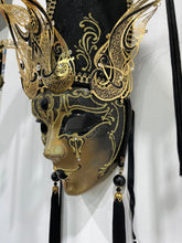 Load image into Gallery viewer, Deluxe Black Venetian Mask