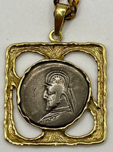 Load image into Gallery viewer, Ancient Parthian Coin with Custom 18K Bezel