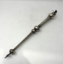 Load image into Gallery viewer, Extremely Rare Antique Silver Torah Pointer Dated 1844 with Gemstones