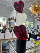 Load image into Gallery viewer, Three Hearts Murano Sculpture by A. Barbaro