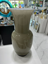 Load image into Gallery viewer, Grey Murano Glass Opalino Vase by Venini