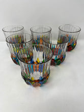Load image into Gallery viewer, Set of 6 Venetian Whiskey Water Glasses