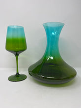 Load image into Gallery viewer, Green and Blue Venetian Carafe