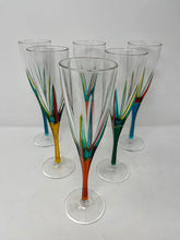 Load image into Gallery viewer, Venetian Glass Hand Painted Flutes