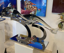 Load image into Gallery viewer, Twin Dolphins by Murano Glass Master Zanetti