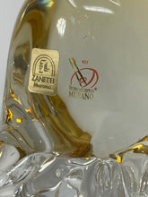 Load image into Gallery viewer, Amber Murano Glass Owl by Zanetti