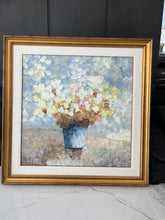 Load image into Gallery viewer, &quot;Bouquet Sur Fond Bleu&quot; Original Painting by Richard Riverin

