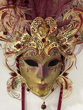 Load image into Gallery viewer, Elaborate Venetian Mask with Ostrich Feathers