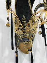 Load image into Gallery viewer, Deluxe Black Venetian Mask