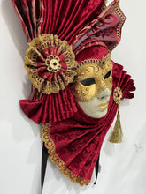 Load image into Gallery viewer, Fabulous Red Venetian Mask