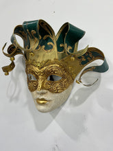 Load image into Gallery viewer, Green and Gold Jolly Mask