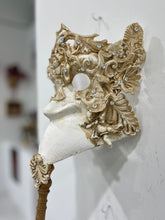 Load image into Gallery viewer, Venetian Bauta Mask with Swarovski Crystals