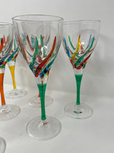 Load image into Gallery viewer, Venetian Hand Painted Wine Glasses