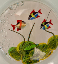 Load image into Gallery viewer, Vintage Murano Glass Disc Aquarium on Stand