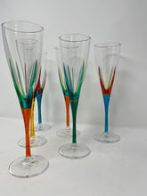 Load image into Gallery viewer, Venetian Glass Hand Painted Flutes