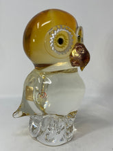 Load image into Gallery viewer, Amber Murano Glass Owl by Zanetti