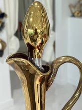 Load image into Gallery viewer, Beautiful Set of Enameled Stemware from Murano Including 6 Wineglasses and Decanter