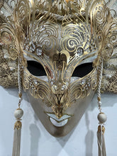 Load image into Gallery viewer, Gold Deluxe Fan Mask